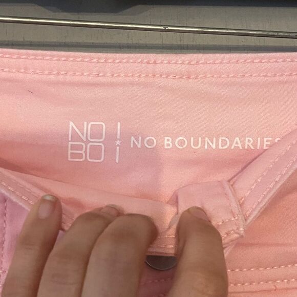 No Boundaries. Like new!! pink high waisted cropped jeans, size juniors,  9 - Picture 7 of 13